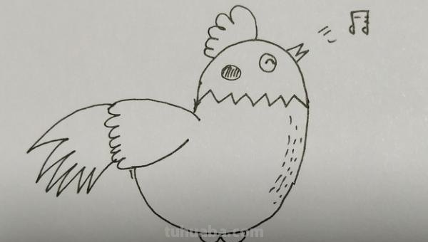 鸡的简笔画怎么画 怎样画简笔画大公鸡？
