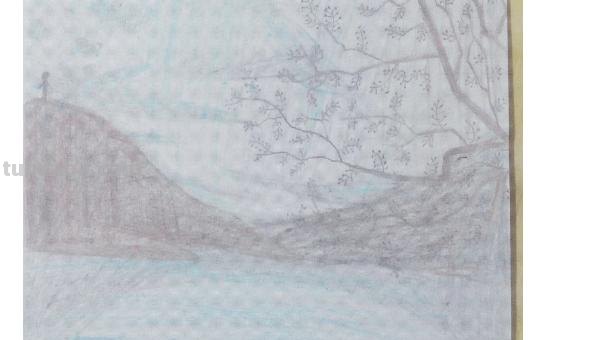 夜晚的乡村彩铅画怎么画 彩铅画自学教程风景？