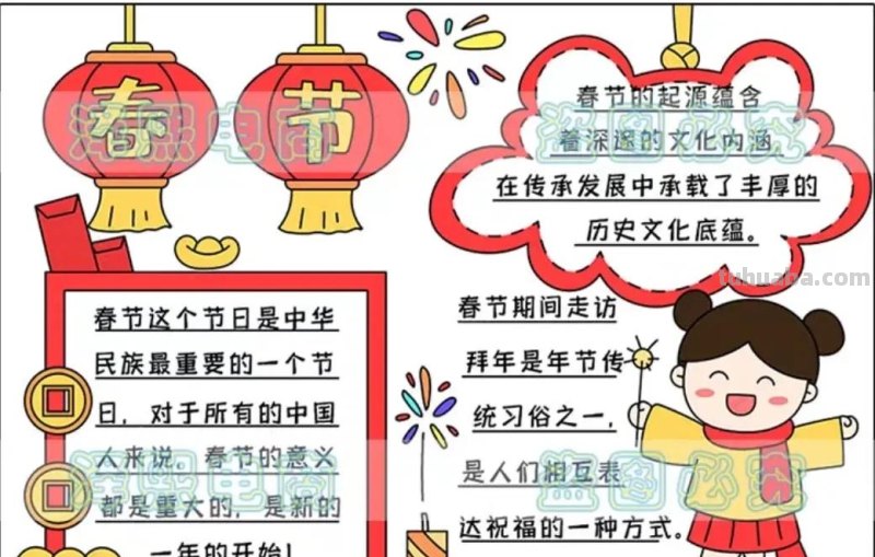 2023春节手抄报108张