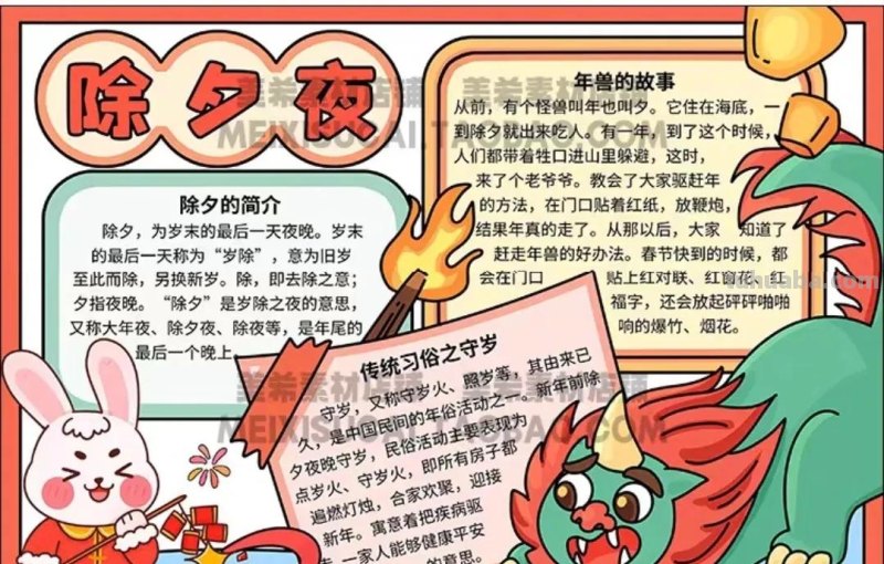 2023春节手抄报108张