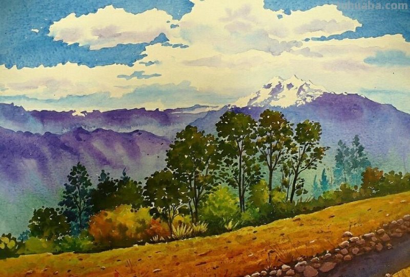 秘鲁画家Aquiles Rondan风景水彩画专辑