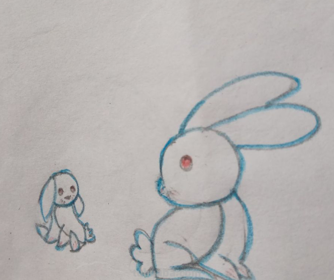 兔子设计速写 兔子逼真铅笔画？