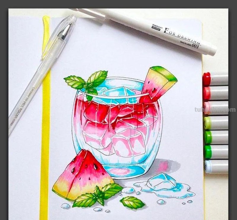 手绘｜20张马克笔手绘作品，每张都是学习的好素材