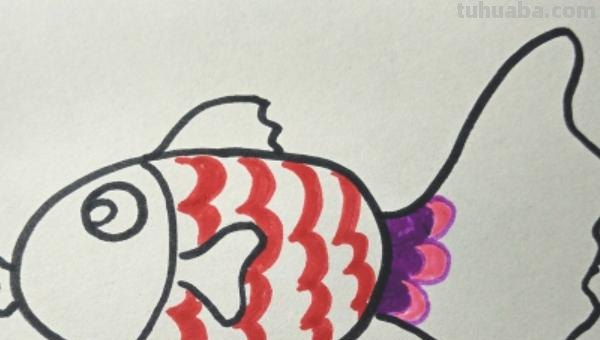 鱼怎么画图片简笔画 儿童绘画：如何画美丽的小鱼？