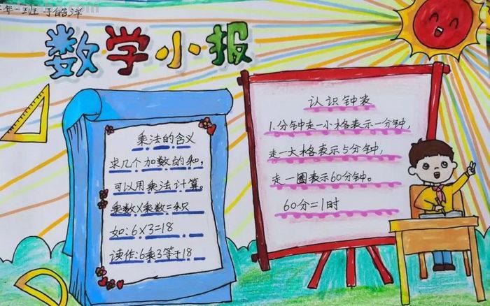 手抄报中怎么画书 数学故事手抄报简单又漂亮？