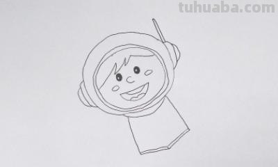 宇航员怎么画简笔画 三年级画宇航员飘在空中？