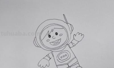 宇航员怎么画简笔画 三年级画宇航员飘在空中？
