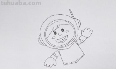 宇航员怎么画简笔画 三年级画宇航员飘在空中？