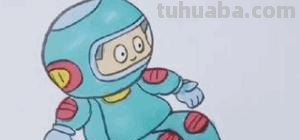 宇航员怎么画简笔画 三年级画宇航员飘在空中？