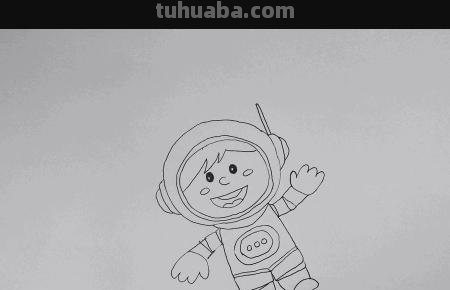 宇航员怎么画简笔画 三年级画宇航员飘在空中？