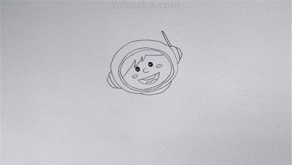 宇航员怎么画简笔画 三年级画宇航员飘在空中？