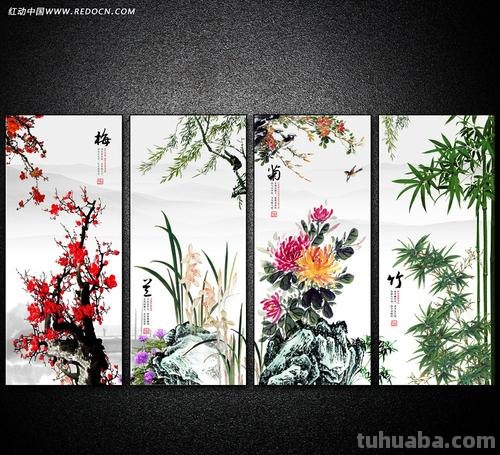 梅兰竹菊色彩及梅兰竹菊色彩构成 