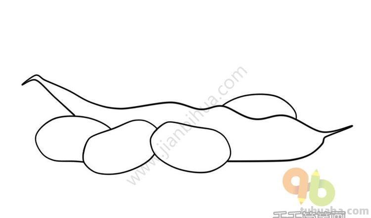 红豆怎么画简笔画图片 绿豆红豆黄豆怎么做成一幅画？