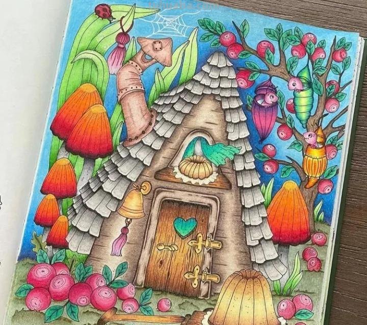 美术机构老师的彩铅画作品，细腻却不失单调