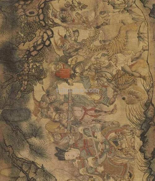 辽代时期著名画家高益《二郎神搜山图》绘画艺术赏析