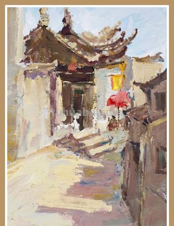色彩古镇写生：穿越时光的绚丽之旅 