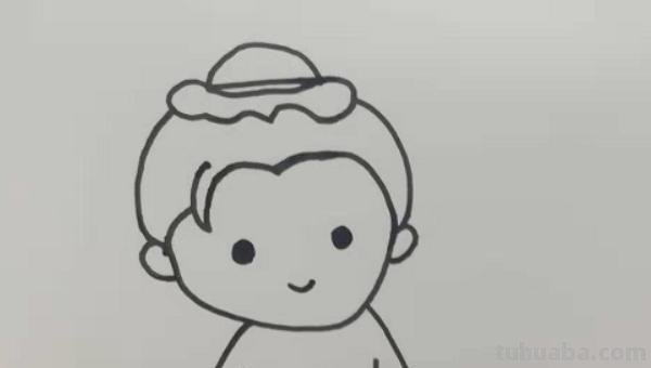 怎么画小孩子简笔画 吃饭的小宝宝简笔画怎么画，吃饭小孩简笔画画法？