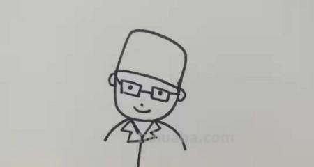 怎么画医生简笔画图片 白衣天使儿童绘画？
