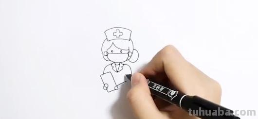怎么画医生简笔画图片 白衣天使儿童绘画？
