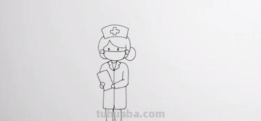 怎么画医生简笔画图片 白衣天使儿童绘画？