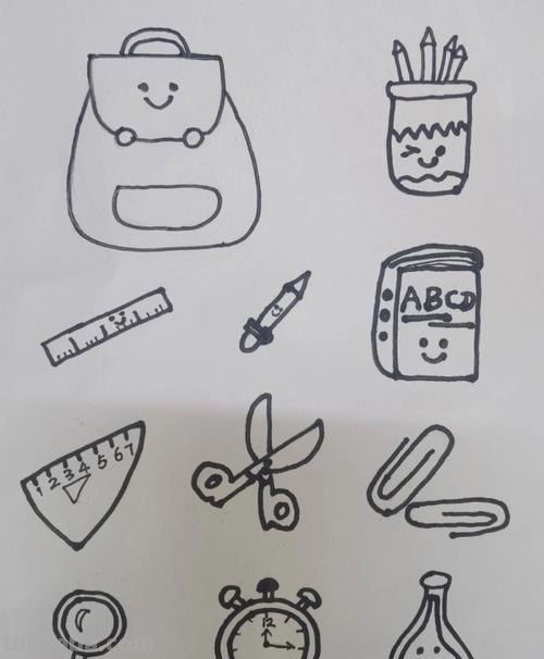 文具怎么画简笔画图片 儿童创意简笔画：文具篇？