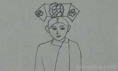 古代用彩铅画公主怎么画 一年级画画古代的公主？