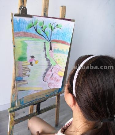 冬天的河彩铅画怎么画 怎么用彩铅画风景画小学？