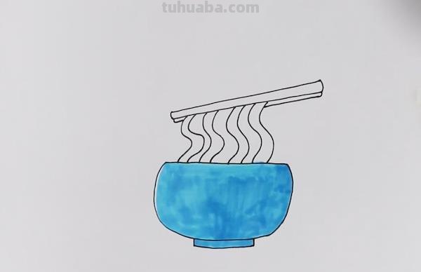 面条怎么画简笔画图片 面条怎么涂颜色？