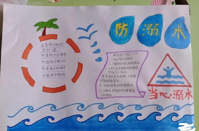 溺水的手抄报怎么画 防溺水手抄报内容文字？