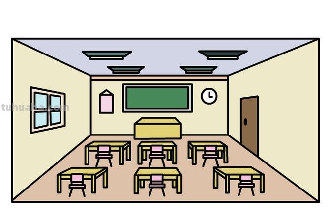 教室怎么画简笔画图片 一年级画教室的简单图画？