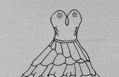 彩铅画白色蕾丝裙怎么画 漂亮简单的裙子怎么画？