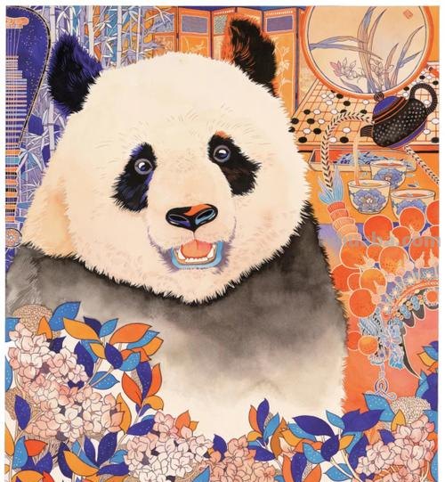 数字艺术家创造的可爱与叛逆：熊猫绘画的魅力