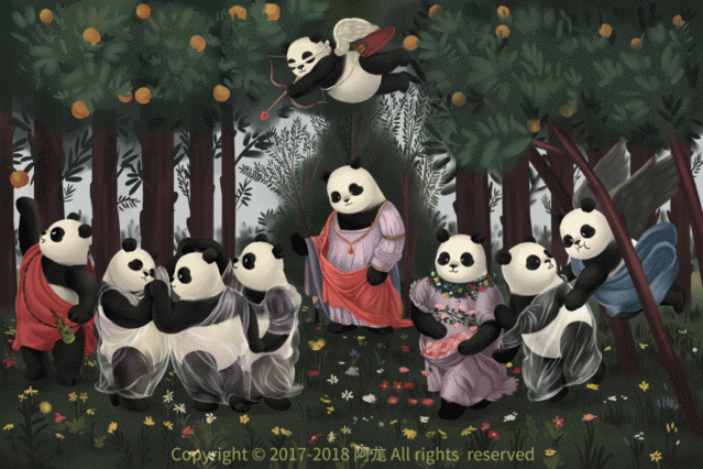 数字艺术家创造的可爱与叛逆：熊猫绘画的魅力