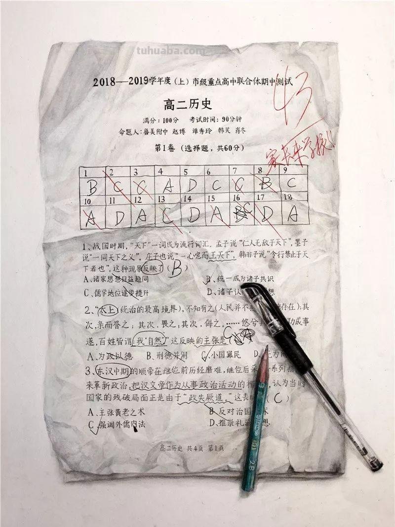 鲁美附中2021精微素描作品大汇总
