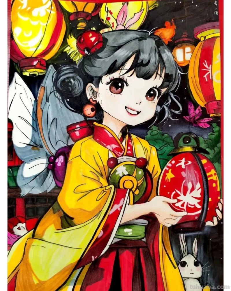 20张儿童美术范画，美到没有朋友呦！动漫、照片写生，张张精美！
