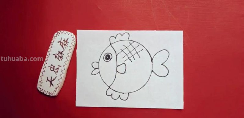 小鱼简笔画,鱼简笔画,小鱼儿童创意画,用圆形画可爱的小鱼