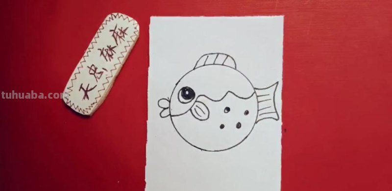 小鱼简笔画,鱼简笔画,小鱼儿童创意画,用圆形画可爱的小鱼