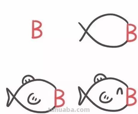 26幅有趣的字母简笔画，一边画一边学英文字母，为孩子收藏吧