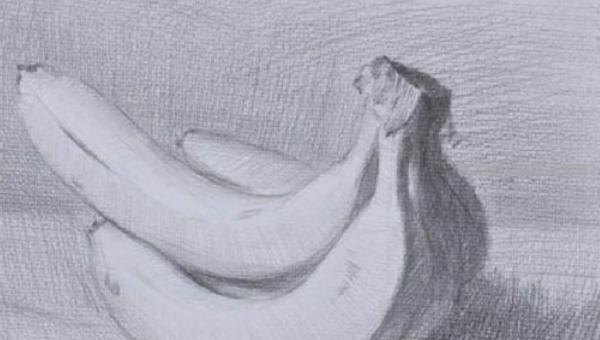 速写画技巧香蕉 学习素描香蕉的画法？