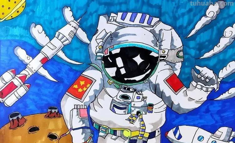 少儿科幻绘画素材15张，简单的，复杂的都有赶快来收藏！