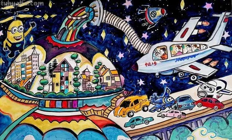 少儿科幻绘画素材15张，简单的，复杂的都有赶快来收藏！