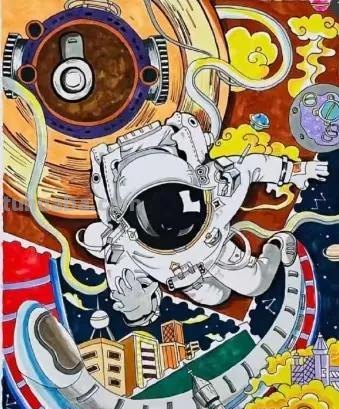 少儿科幻绘画素材15张，简单的，复杂的都有赶快来收藏！