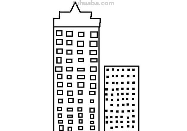 城市怎么画简笔画图片 儿童画中高楼大厦的简笔画怎么画？