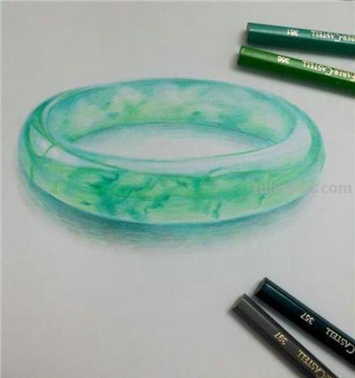彩铅画水晶手镯切割怎么画 怎样用彩铅？