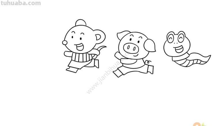 跑步怎么画简笔画图片 如何画动物们跑步比赛的简笔画？