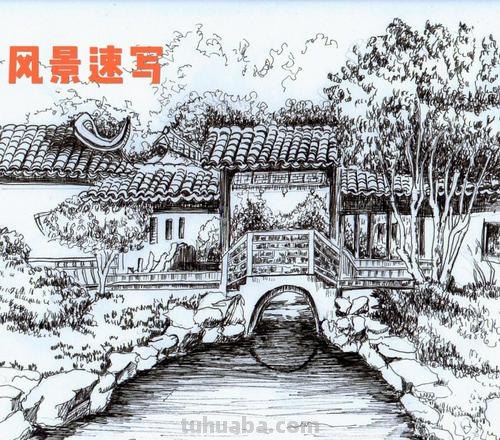 速写头讲解 画风景速写有什么要点？