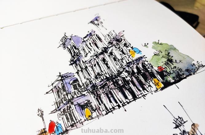 建筑色彩速写：用画笔记录建筑之美 
