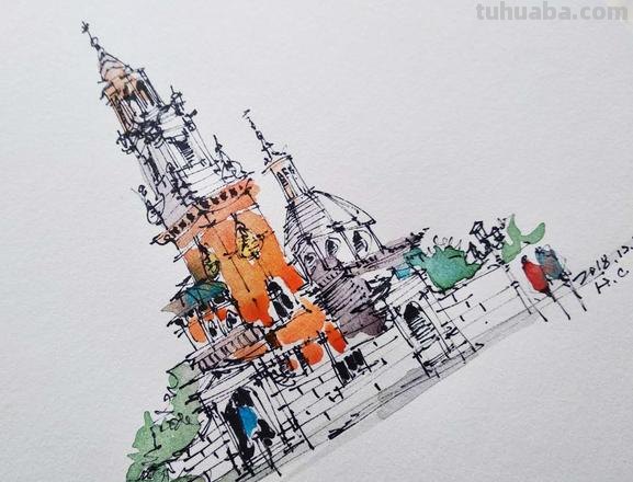建筑色彩速写：用画笔记录建筑之美 