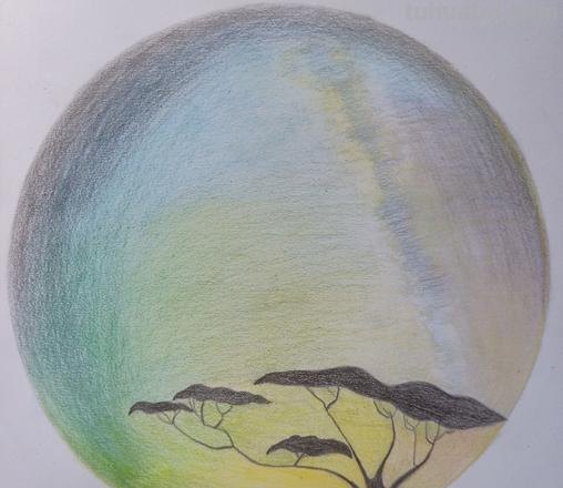 彩铅画天空和月亮怎么画 如何用铅笔画星空？