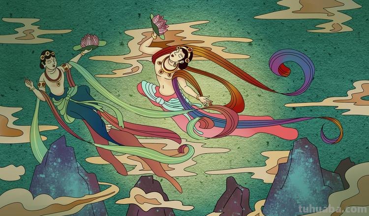 飞天的色彩及其特点 